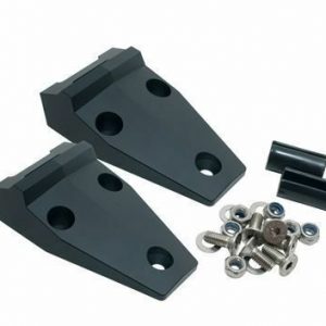 LAND ROVER DEFENDER 90 110 130 - BONNET HINGE SET MATT BLACK ALUMINIUM - DA1152B