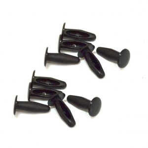 LAND ROVER DEFENDER 90 110 130 - SET OF 10 BLACK SEAT/DASH TRIM NAIL -MTC9962X10