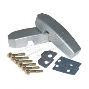 LAND ROVER DEFENDER - Billet Aluminium Windscreen Bracket Kit SILVER