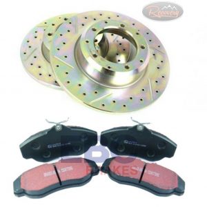 LAND ROVER DISCOVERY 1 - FRONT PERFORMANCE RECOVERY BRAKE DISCS & EBC PADS
