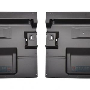 LAND ROVER SERIES 2 2A 3 - PAIR BLACK ABS INTERIOR DOOR CARD PANELS -TR252A/253A