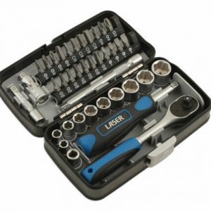 LASER TOOLS  GLOVEBOX SIZE 1/4 DRIVE 38 PIECE SET SOCKET RATCHET