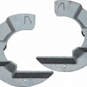 LLAND ROVER DEFENDER 90 110 - GALVANISED FRONT BRAKE DISC MUD SHIELDS PAIR