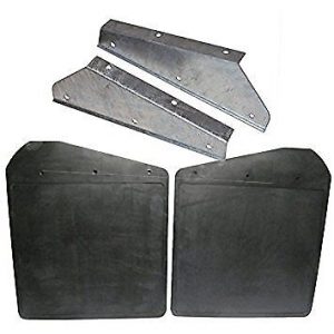 Land Rover Defender - Front Mud Flaps & Galvanised Brackets - RTC4685/DA1188