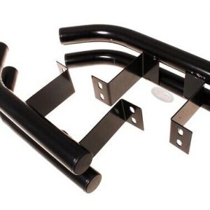 Land Rover Series & Defender Rear Black Tubular Cross Member Bumperettes DA2071