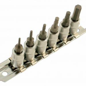 Laser Tool -1/4 Drive Hex Allen Key Socket Bit 1.5mm to 6mm On Socket Rail -5682