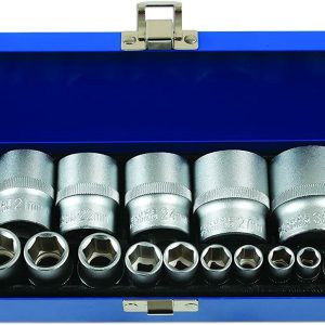 Laser Tools - Socket Tool Set 4-32mm 1/4 and1/2 Drive Chrome Vanadium - 6919