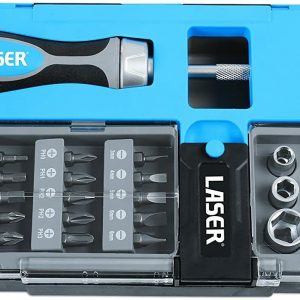Laser Tools - Socket and Bit Set 1/4"D 33pc - 6992