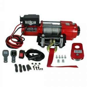 Stealth 4500lb 12v Electric Winch With Steel Rope & Includes Pulley Block