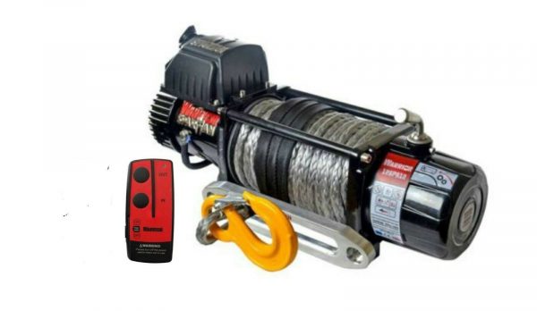 WARRIOR SPARTAN 12000LB 12V WINCH INC SYNTHETIC  ROPE & WIRELESS REMOTE